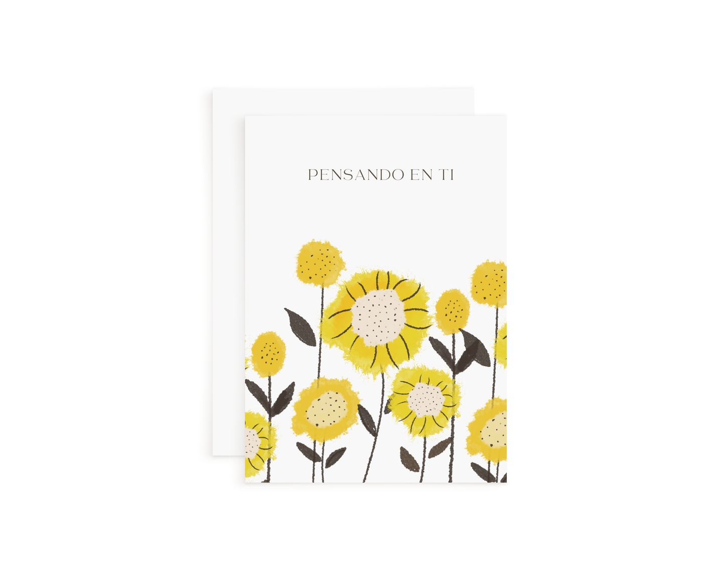 Yellow Pensando En Ti Card