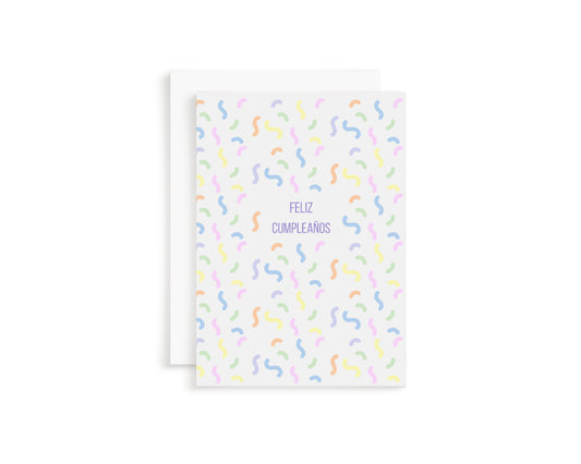Feliz Cumpleaños Confetti Card