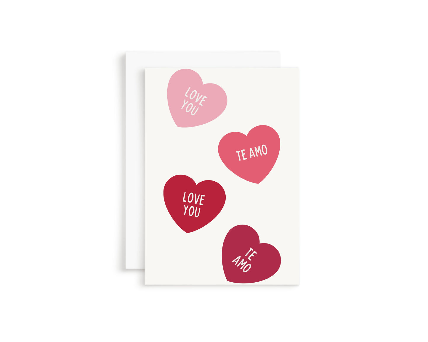 Te Amo Hearts Greeting Card