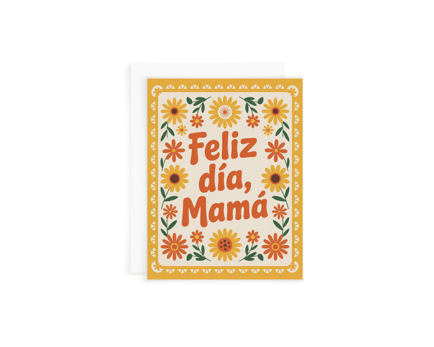 Yellow Papel Picado Mamá Card