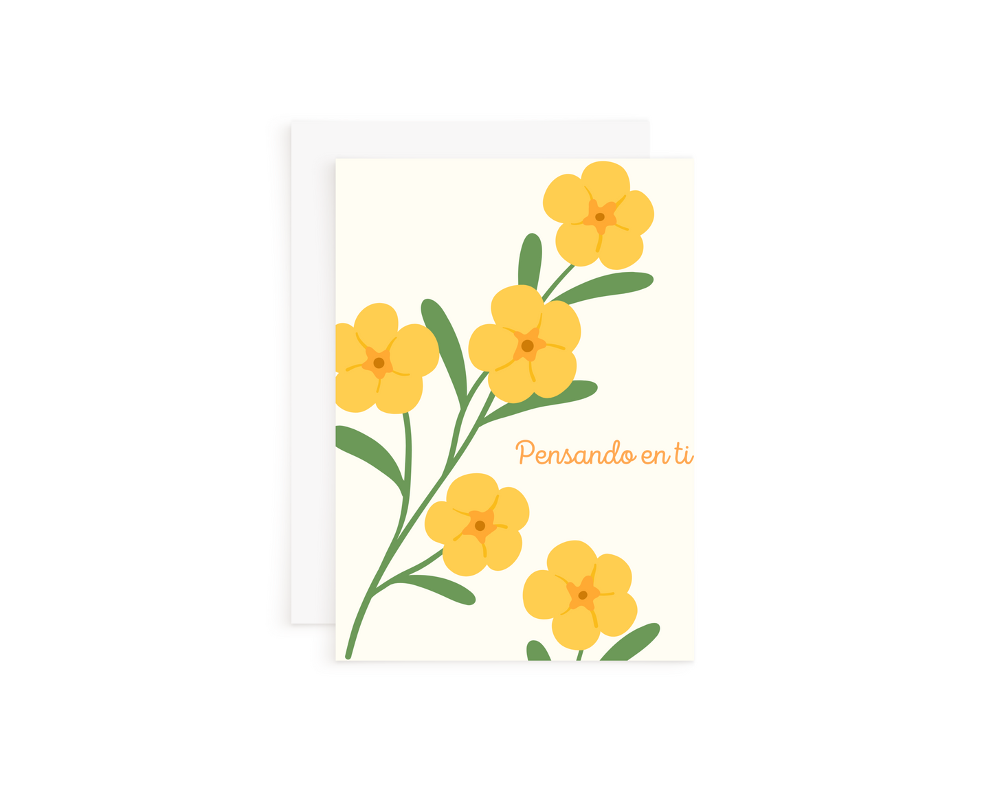 Yellow Pensando en Ti Card