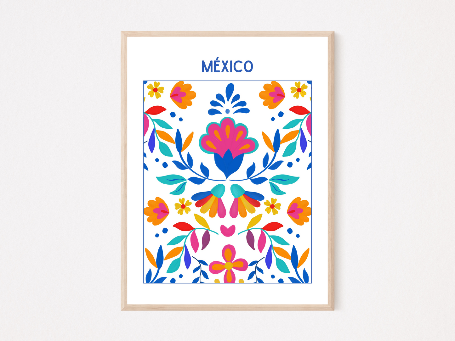 México Floral Spanish Print