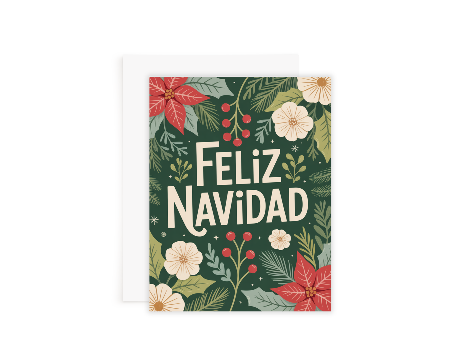 Feliz Navidad Foliage Card