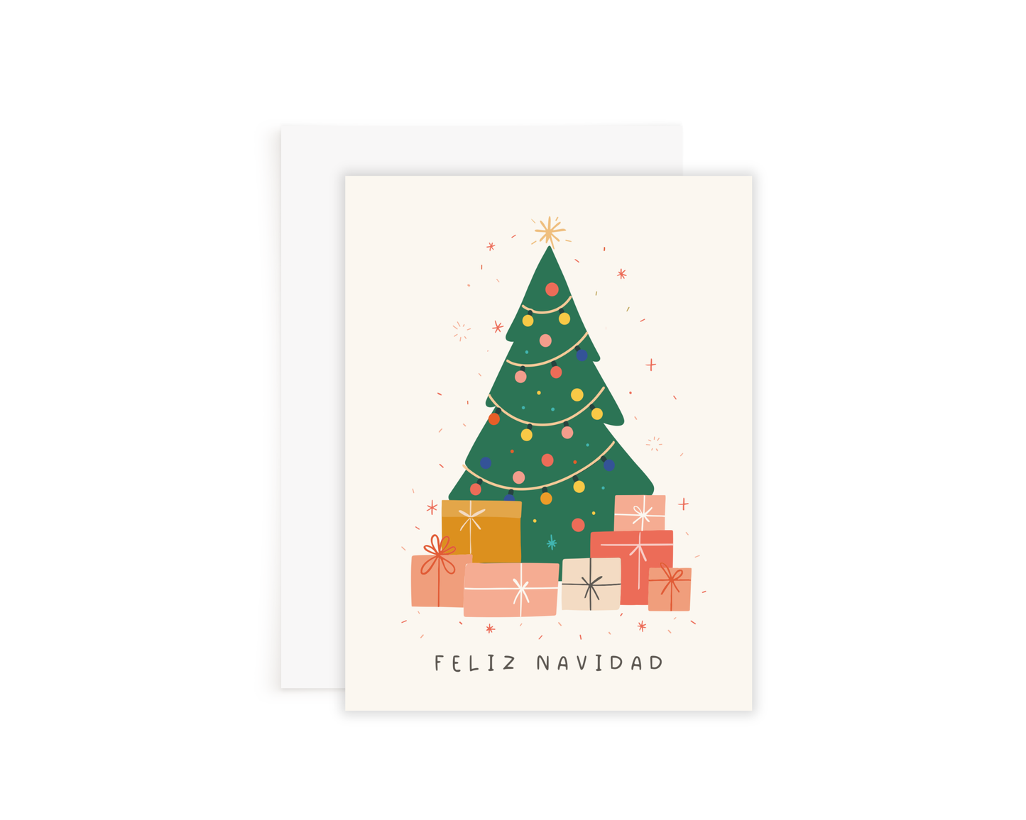 Feliz Navidad Tree Card
