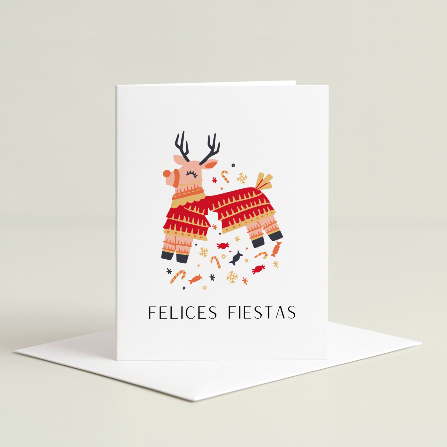 Reindeer Piñata Card