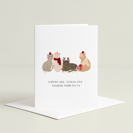 Navidad Cat Card