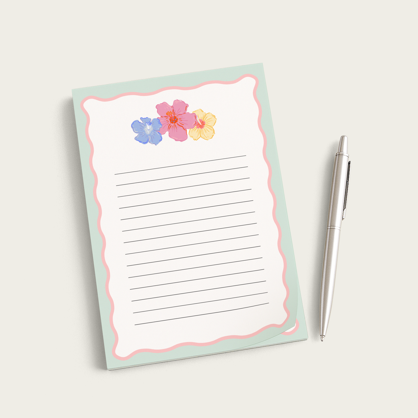 Tropical Flowers Notepad