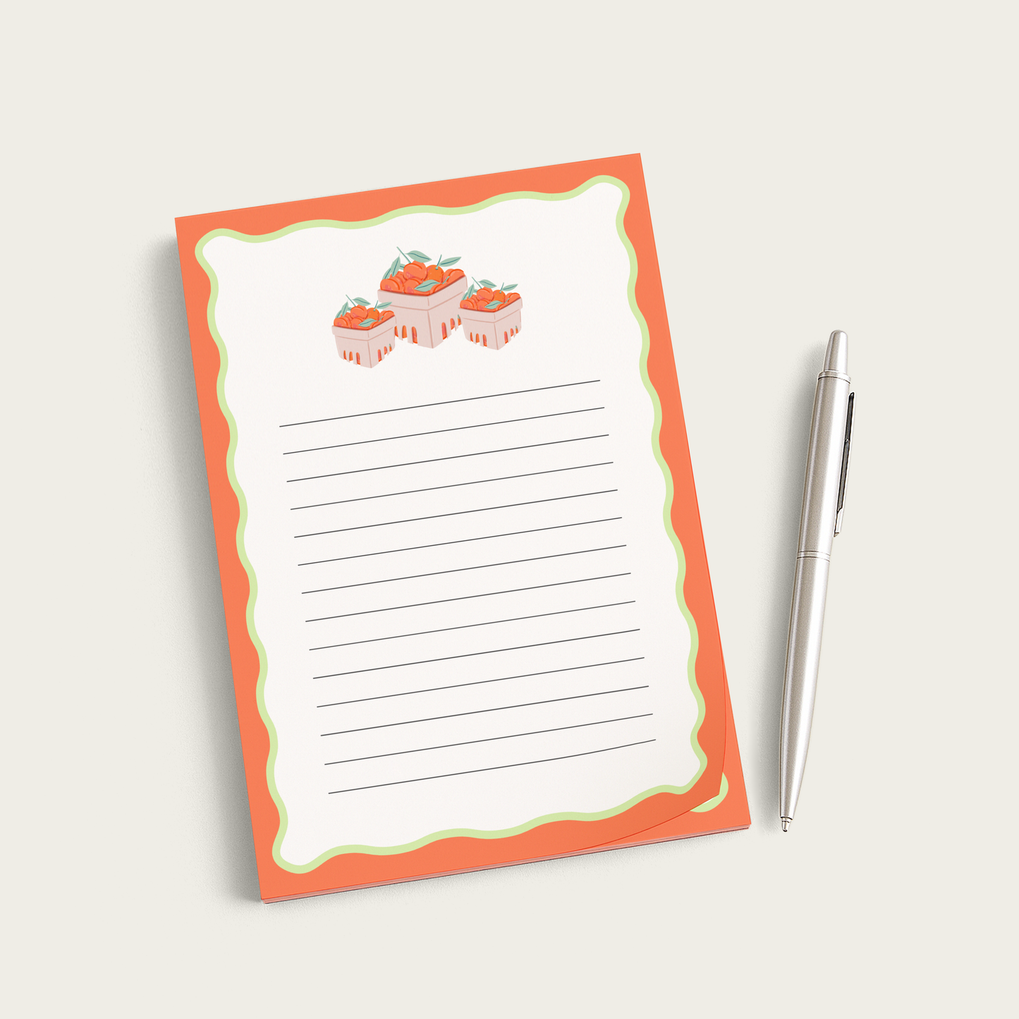 Market Peaches Notepad