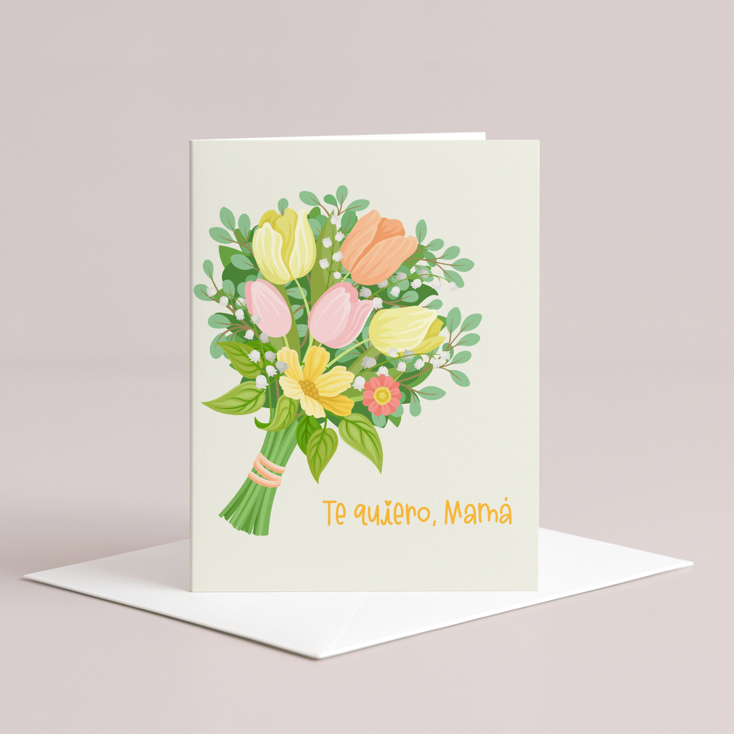 Yellow Te Quiero Mama Card