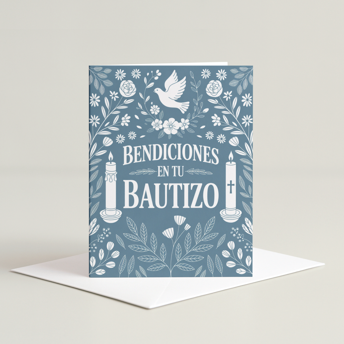 Blue Bautizo Card
