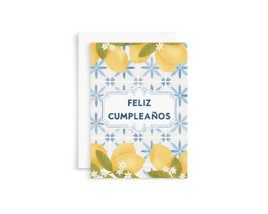 Lemons Feliz Cumpleaños Greeting Card