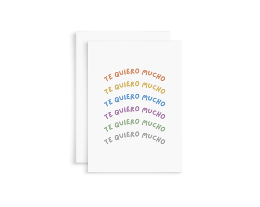 Te Quiero Colors Greeting Card