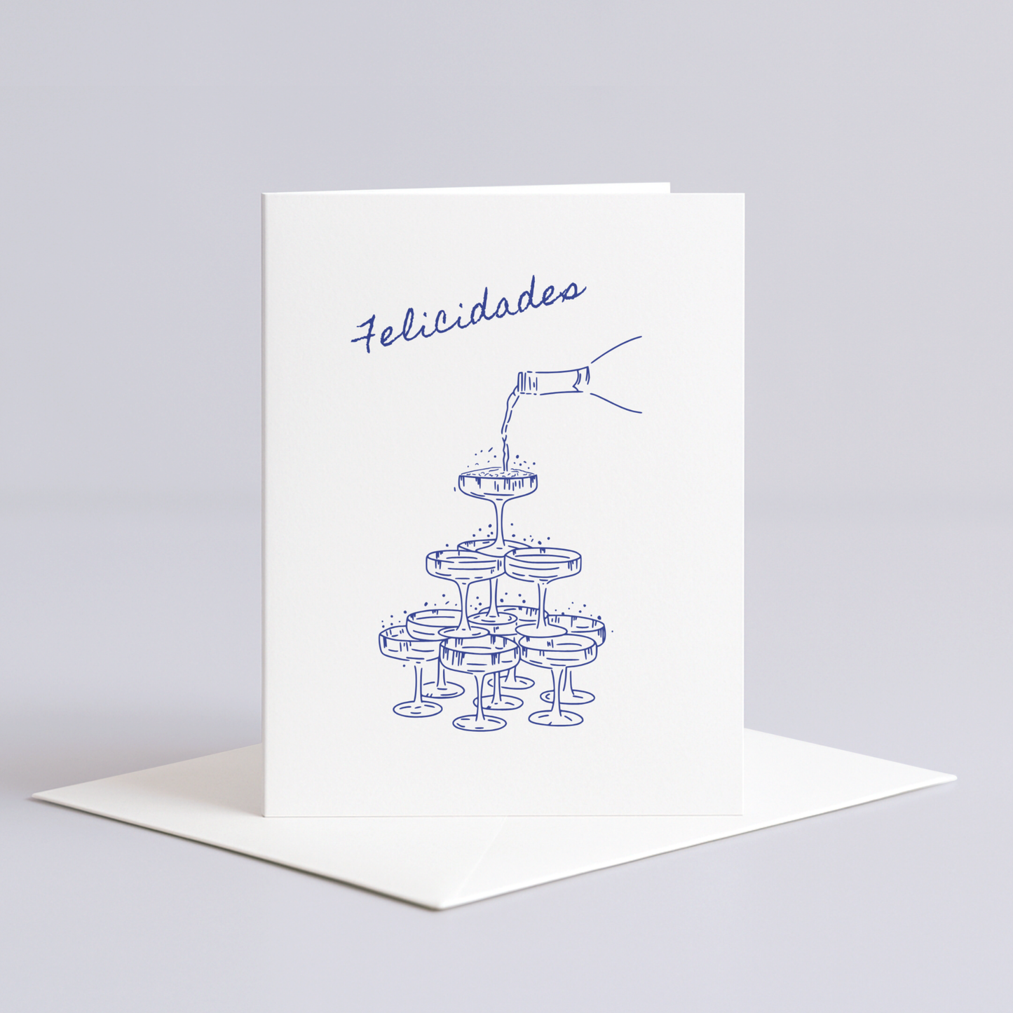 Felicidades Champagne Tower Card
