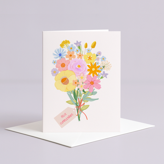 Feliz Cumpleaños Bouquet Card