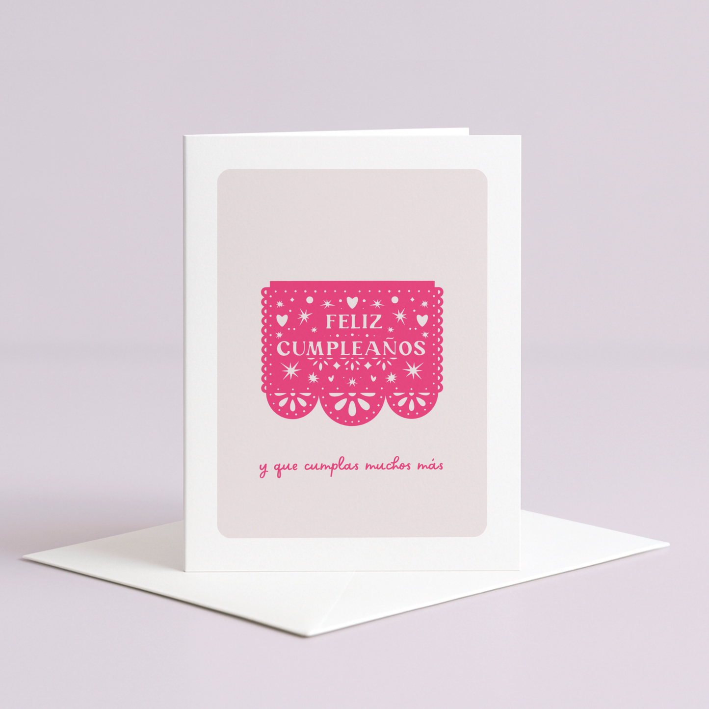 Pink Feliz Cumpleaños Greeting Card