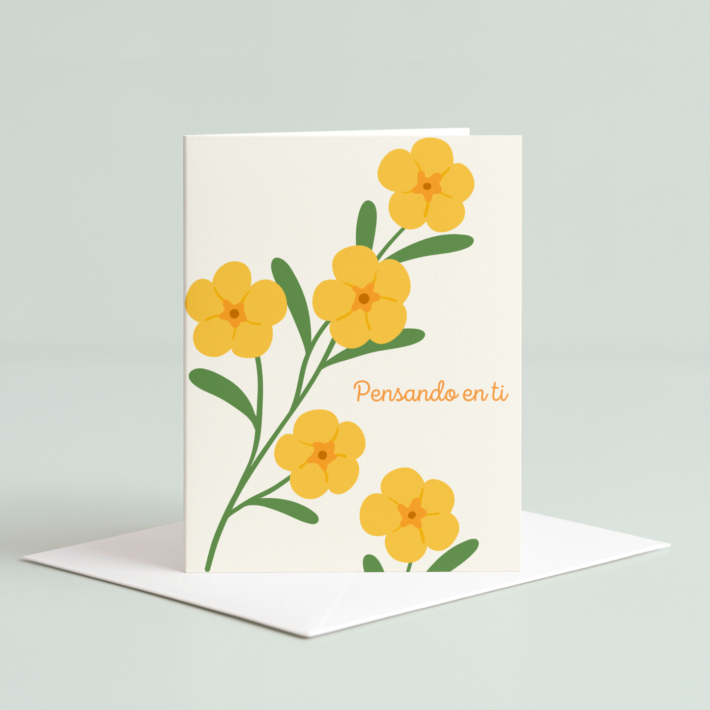 Yellow Pensando en Ti Card