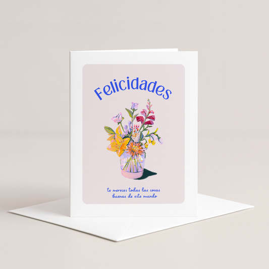 Felicidades Floral Greeting Card