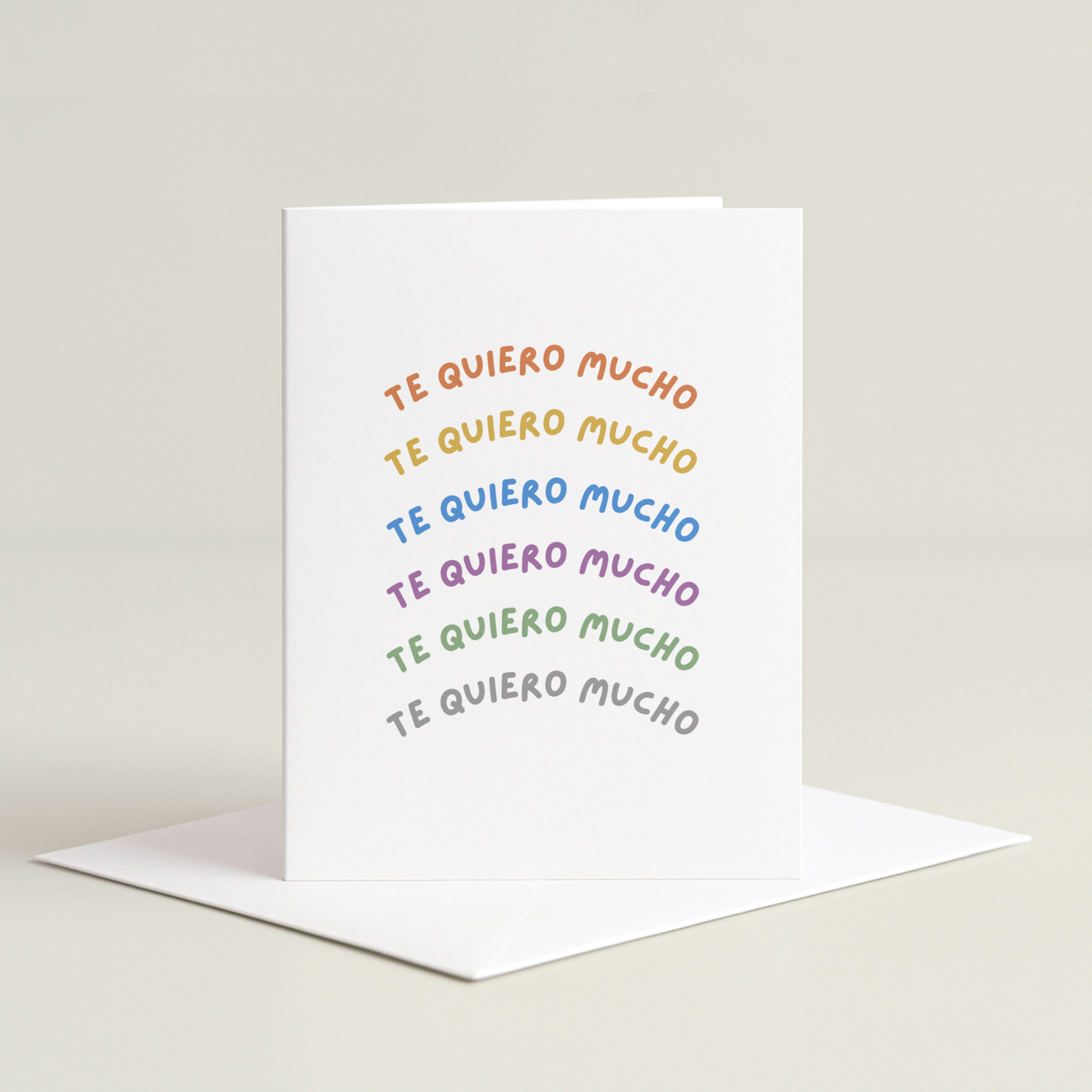 Te Quiero Colors Greeting Card