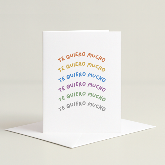 Te Quiero Colors Greeting Card