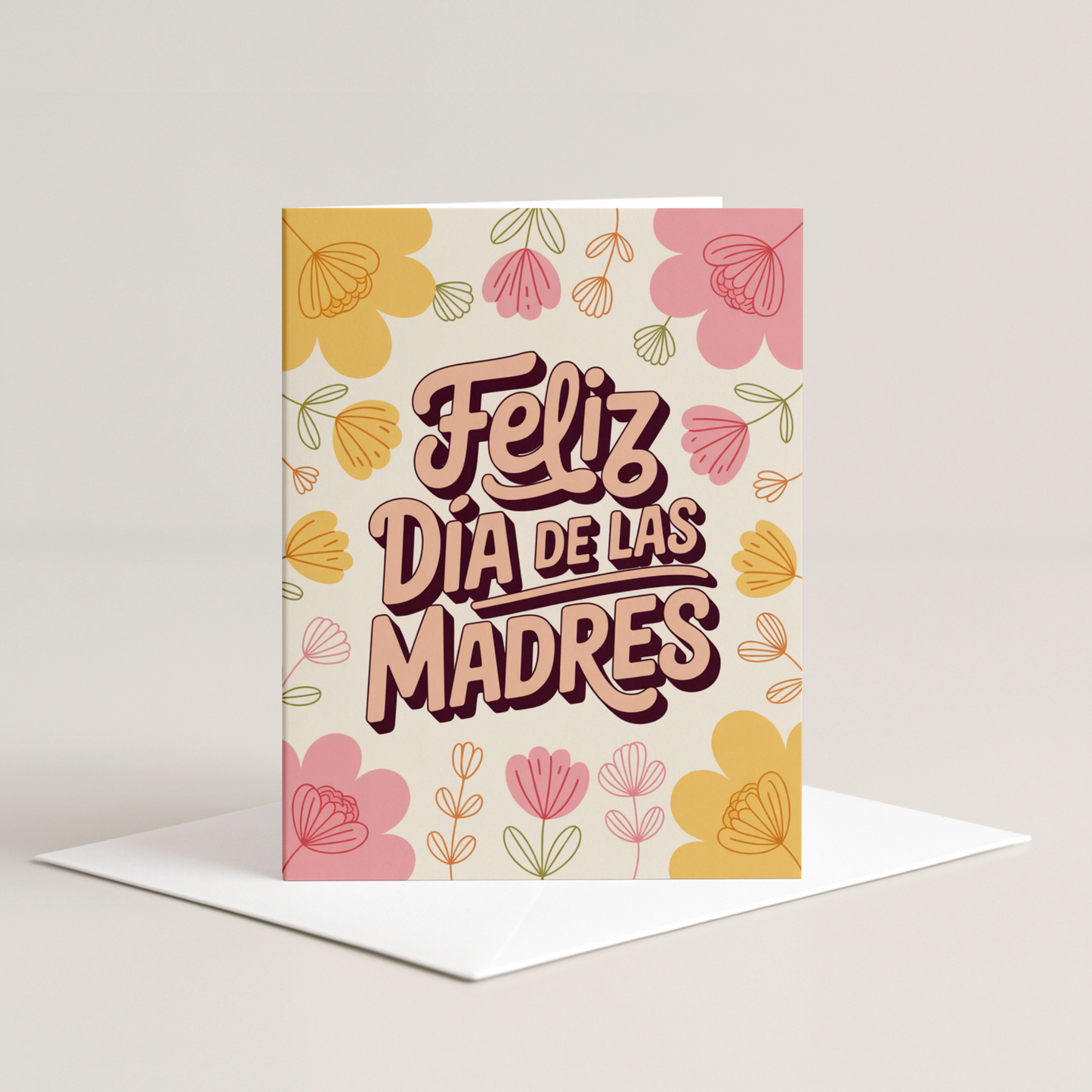 Floral Dia de las Madres Card