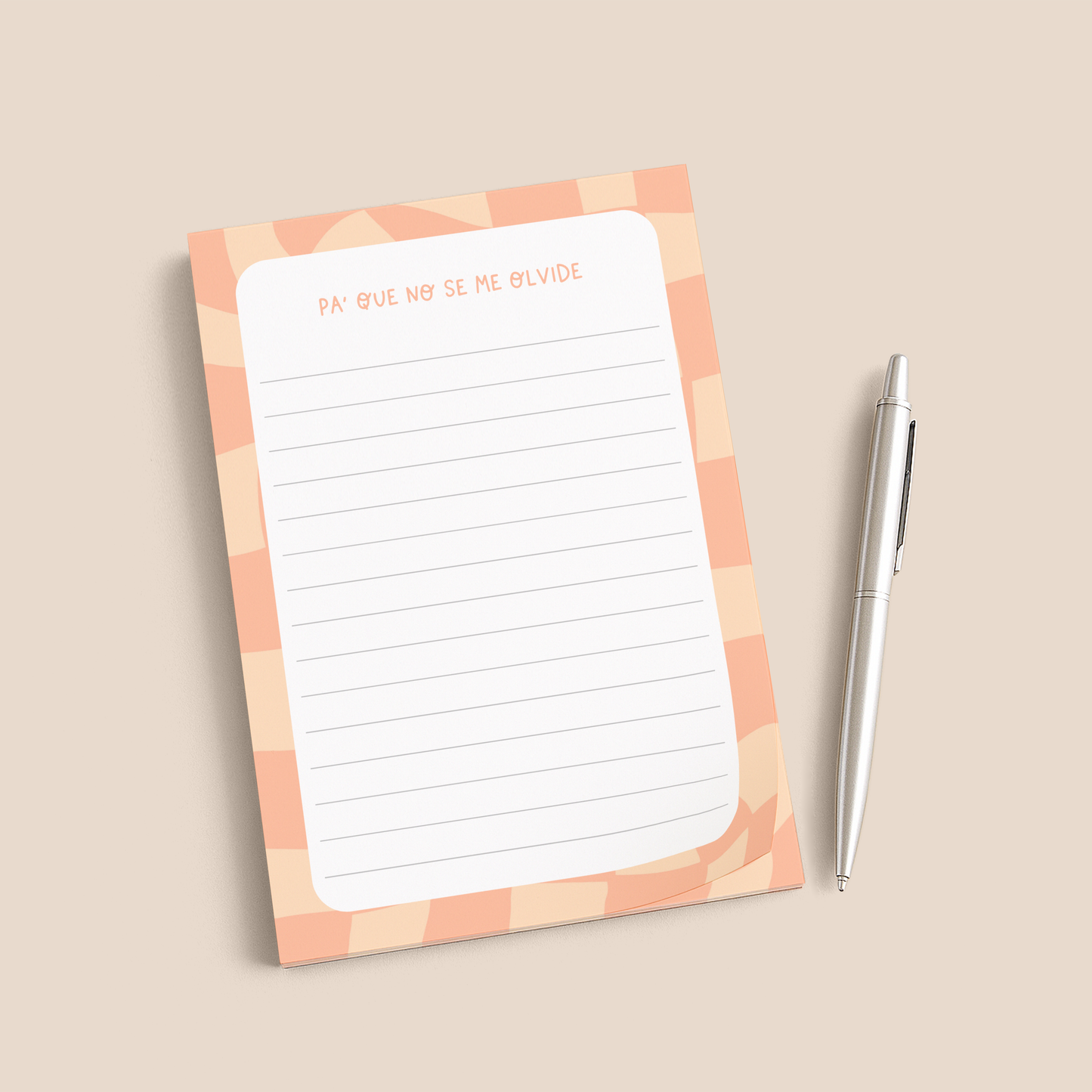 Orange Retro Spanish Notepad