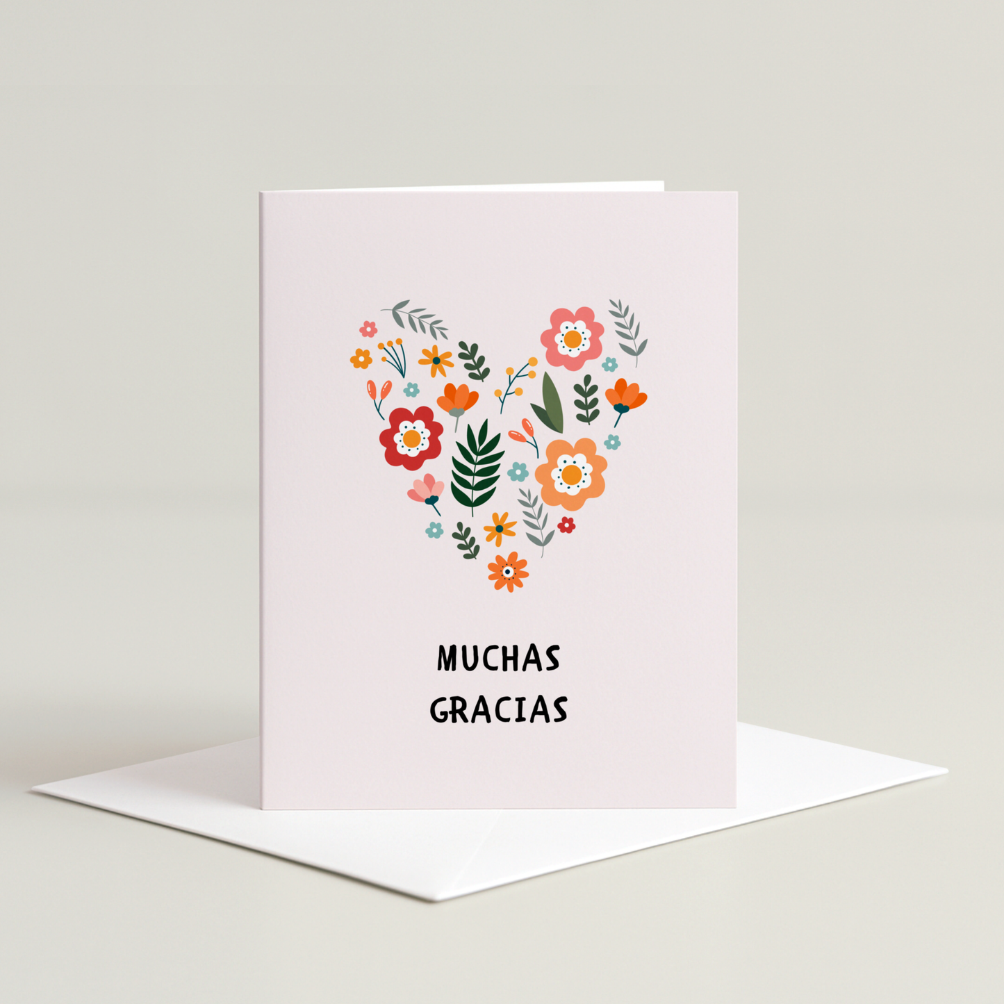 Gracias Heart Card