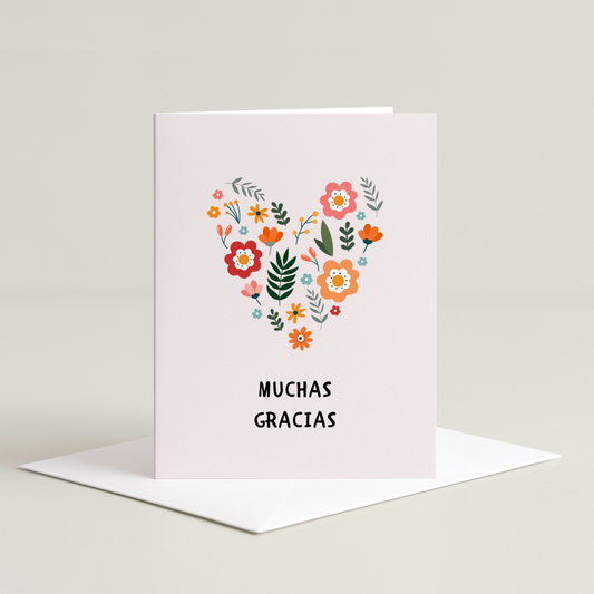 Gracias Heart Card