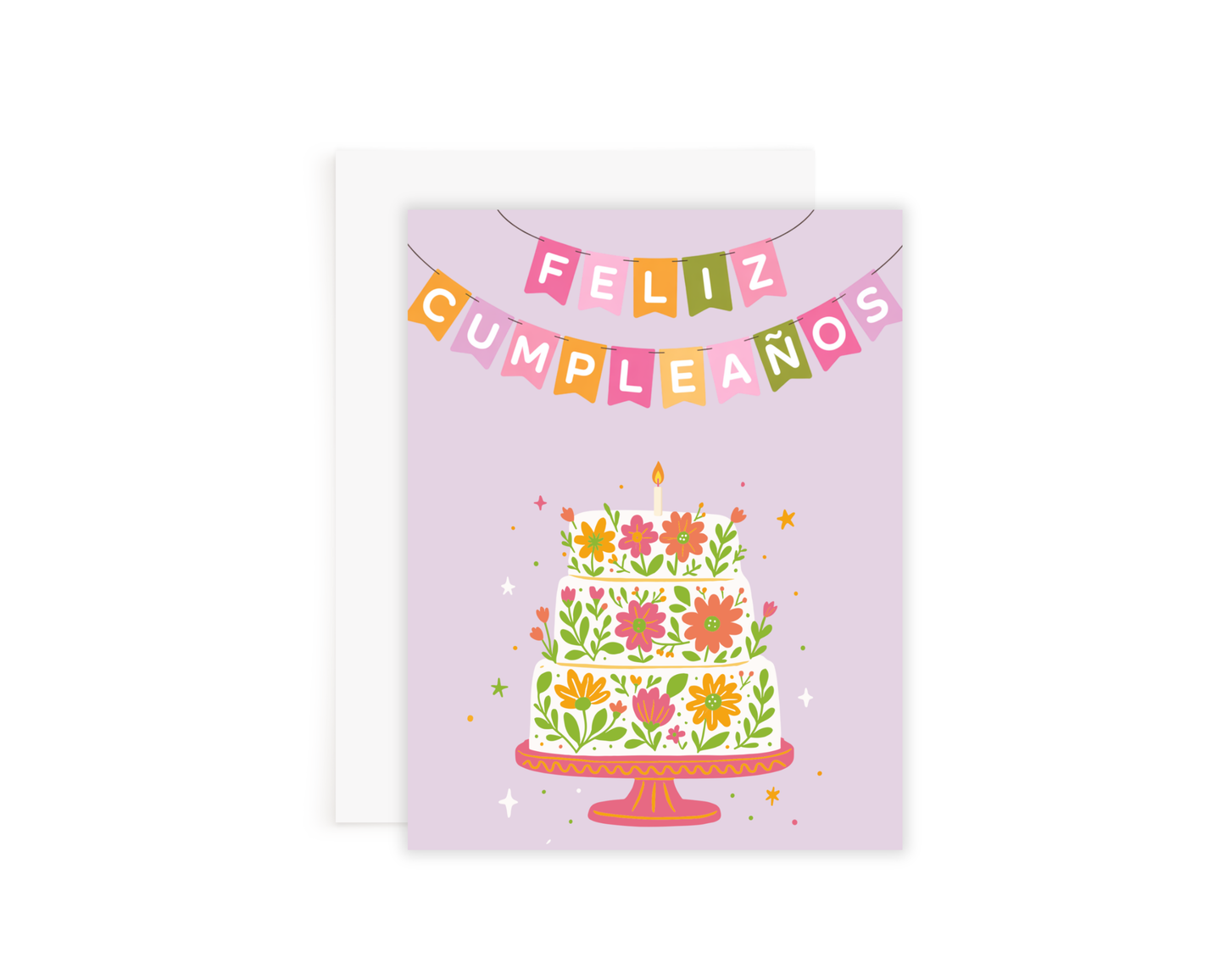Floral Cake Birthday Card