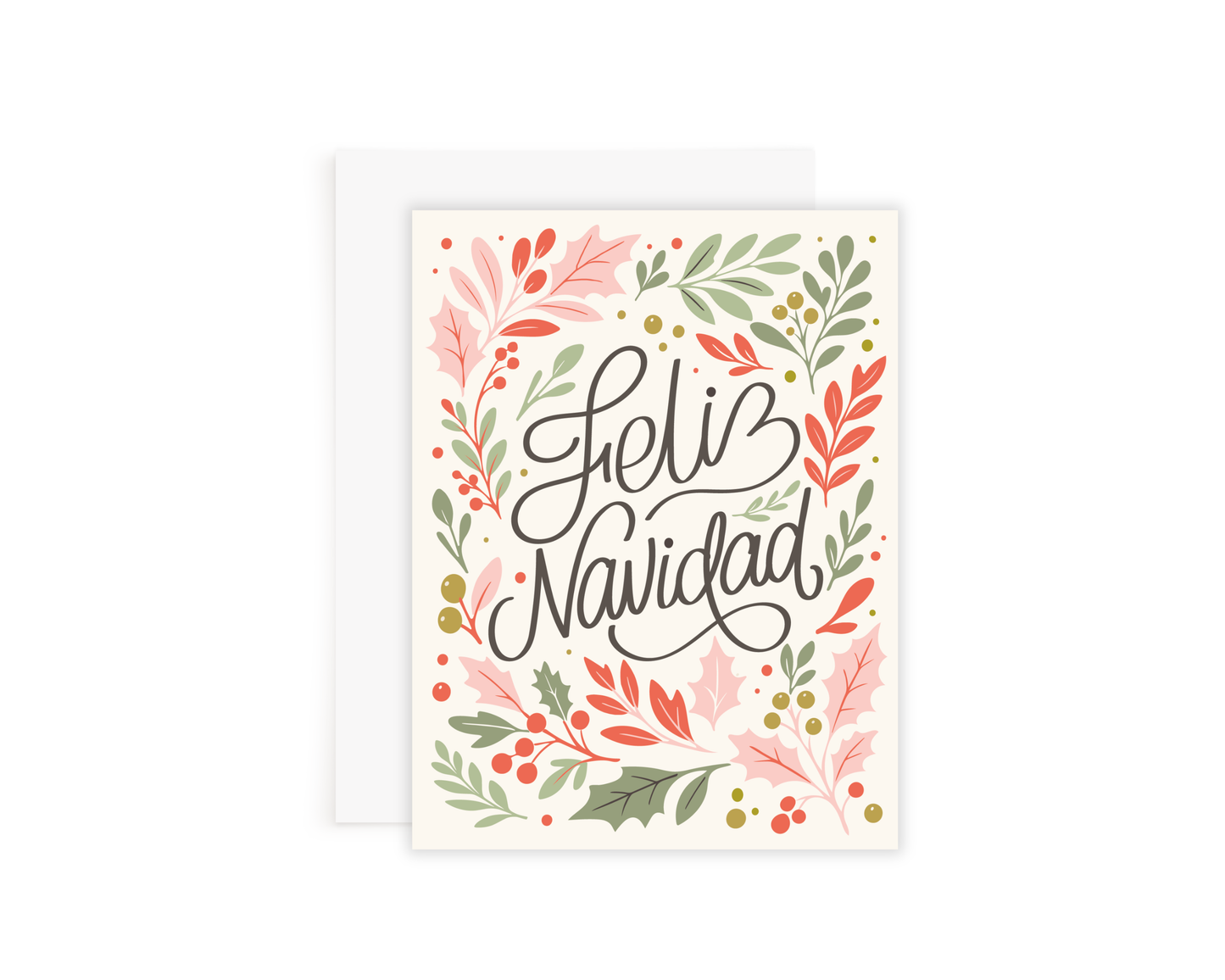 Feliz Navidad Caligraphy Card